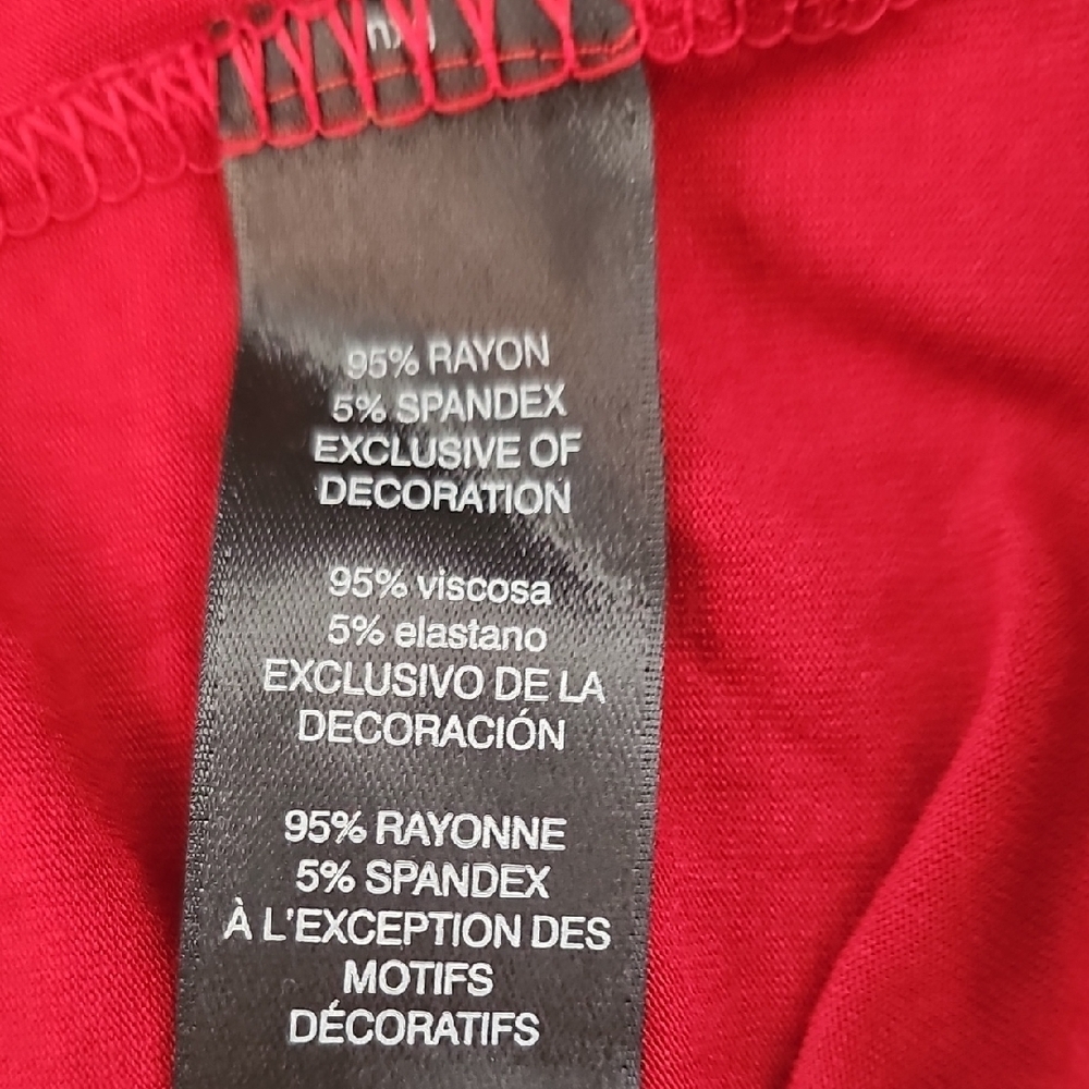 White House Black Market Red Short Sleeve Top - Picture 5 of 6